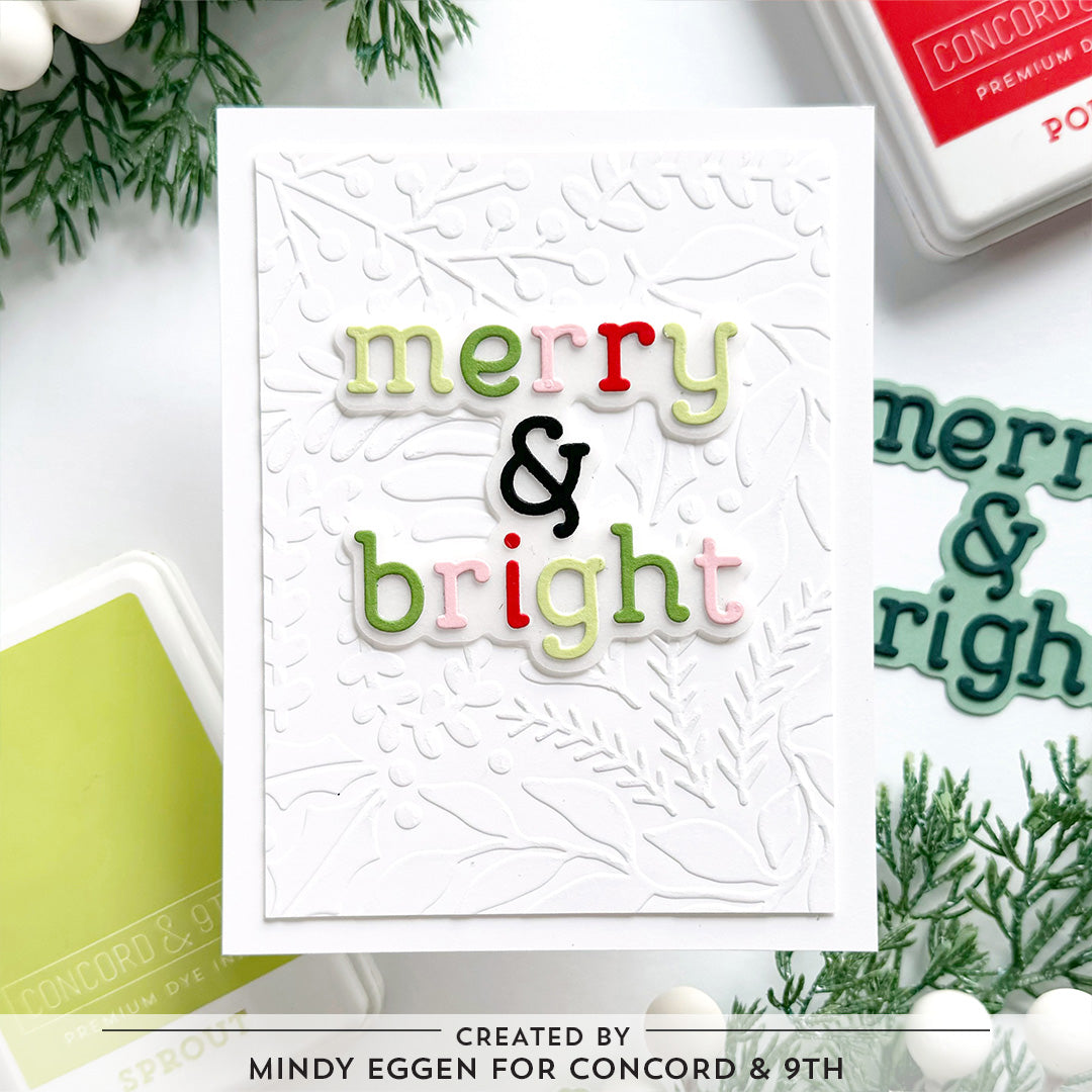 Troqueles con alegres saludos navideños