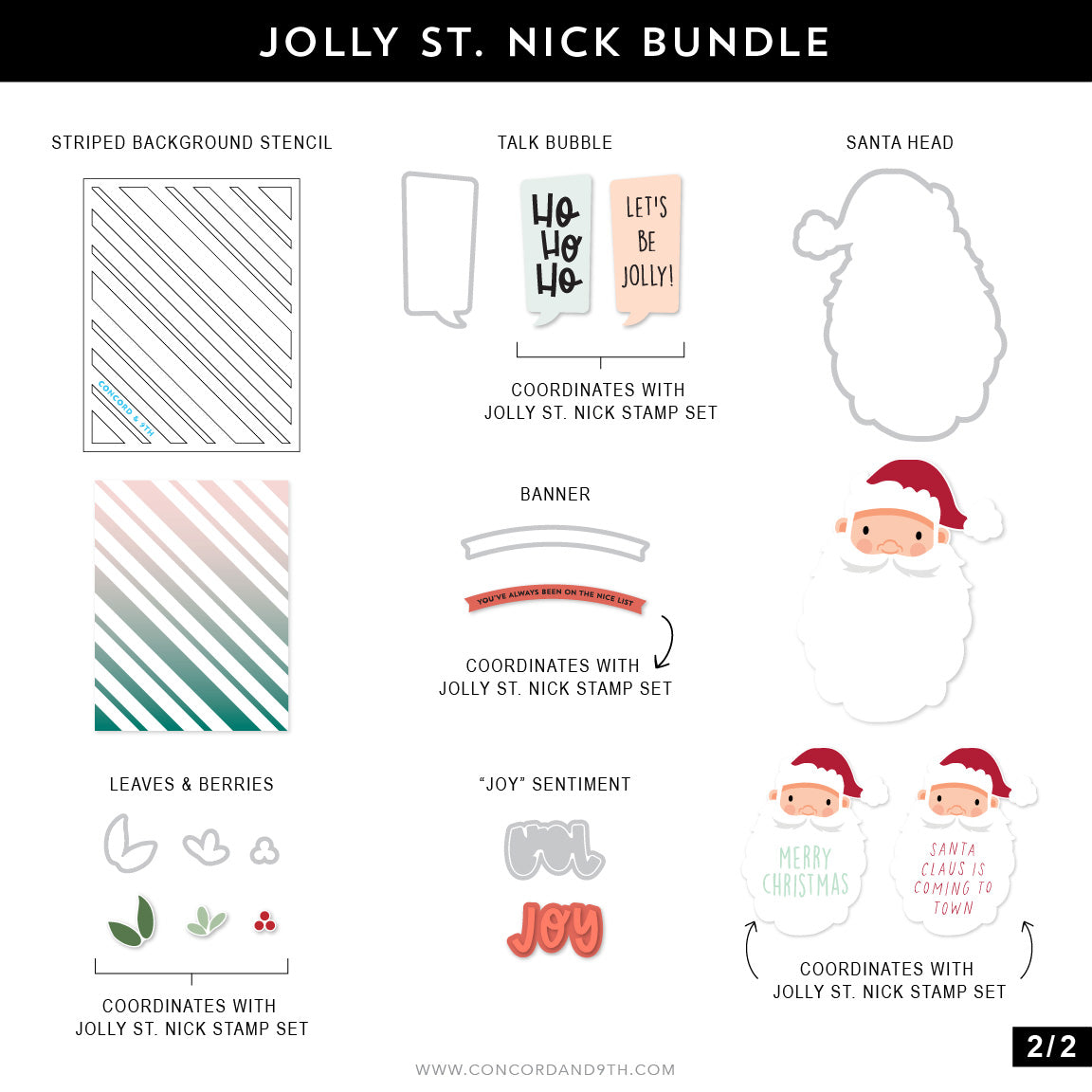 Jolly St. Nick Stencil Pack