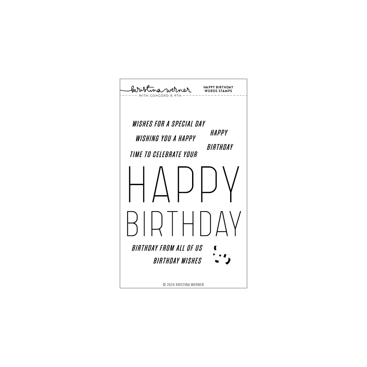 Happy Birthday Words Stamp Set