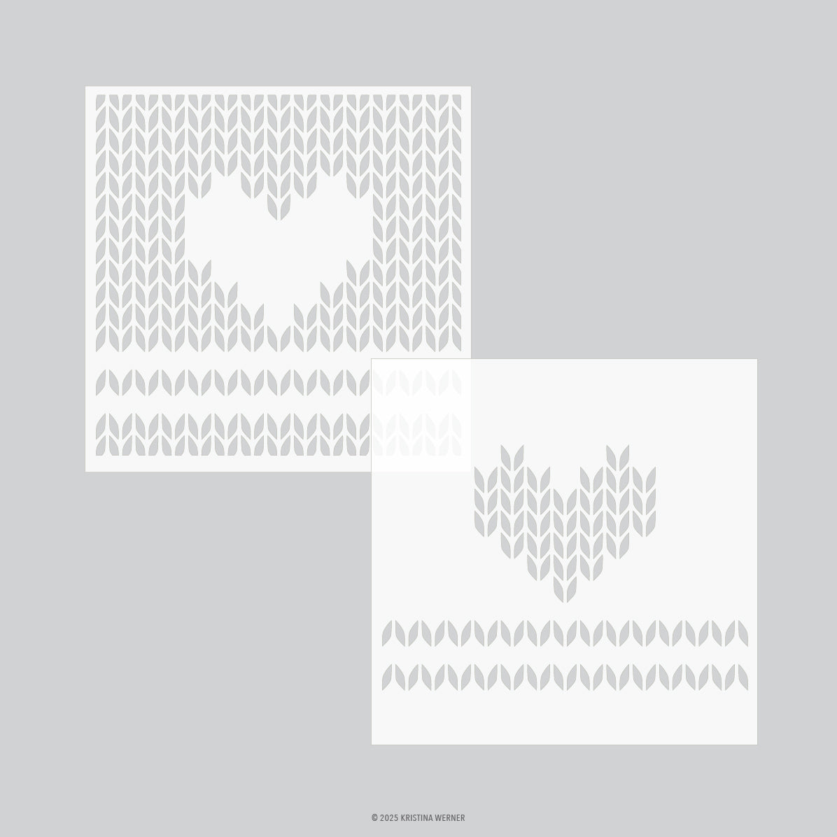 Knit With Love Stencil Pack