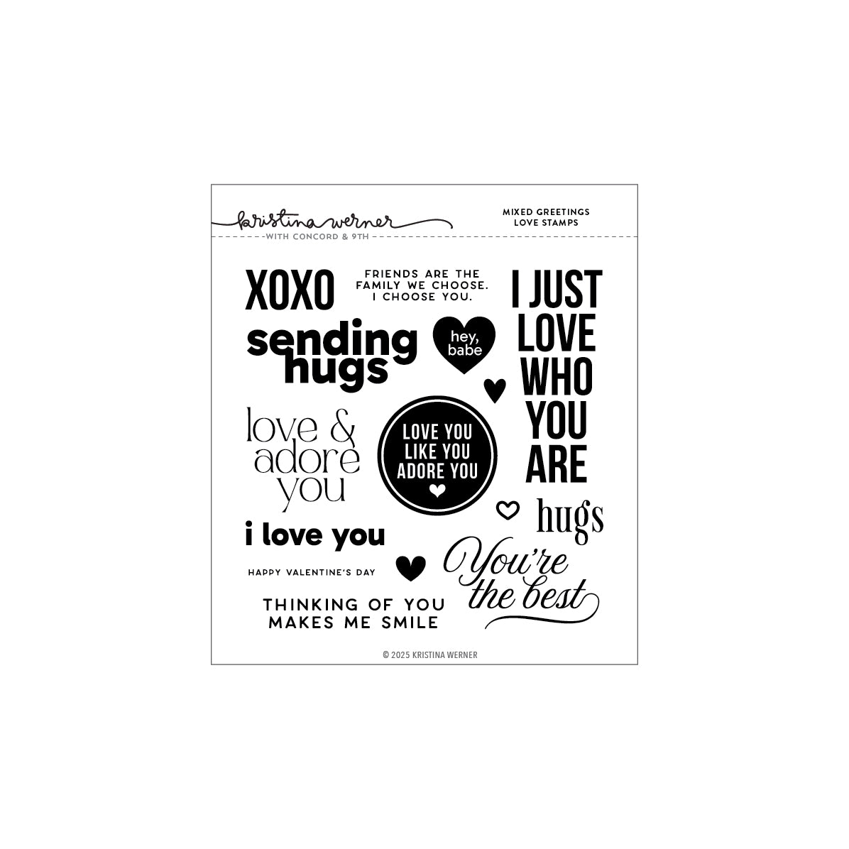 Mixed Greetings Love Stamp Set