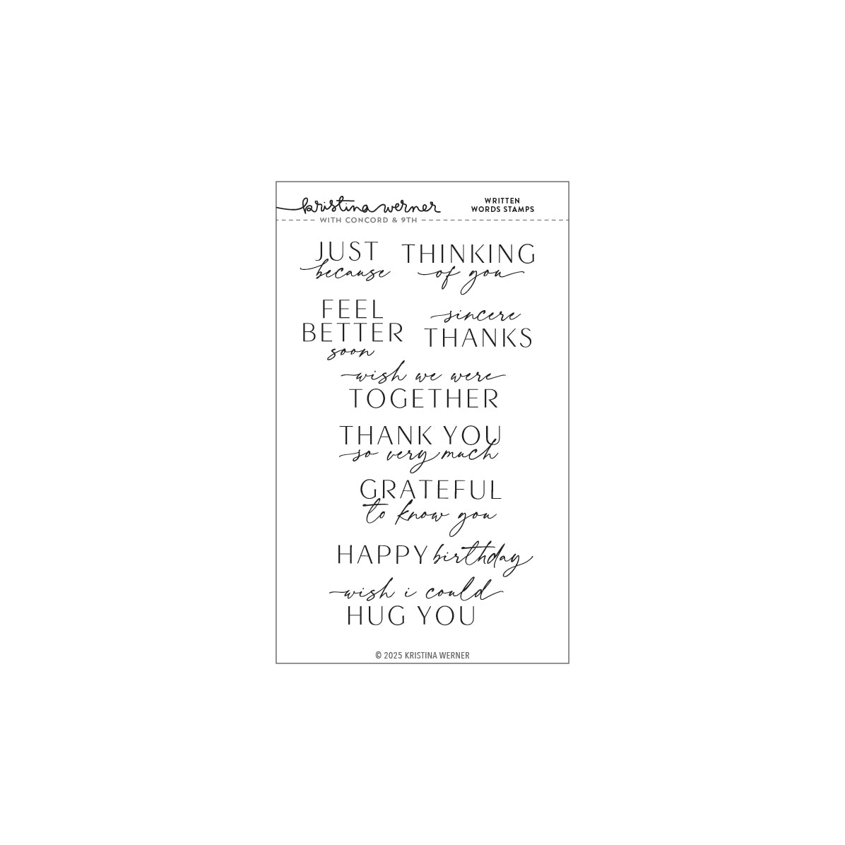 Written Words Stamp Set