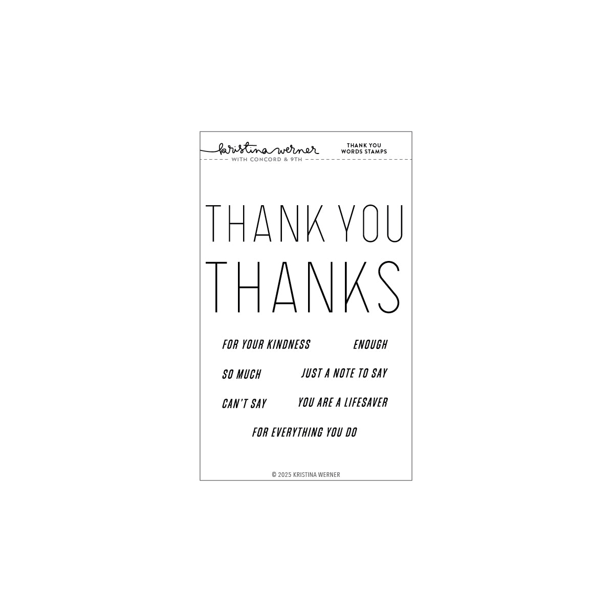 Thank You Words Stamp Set