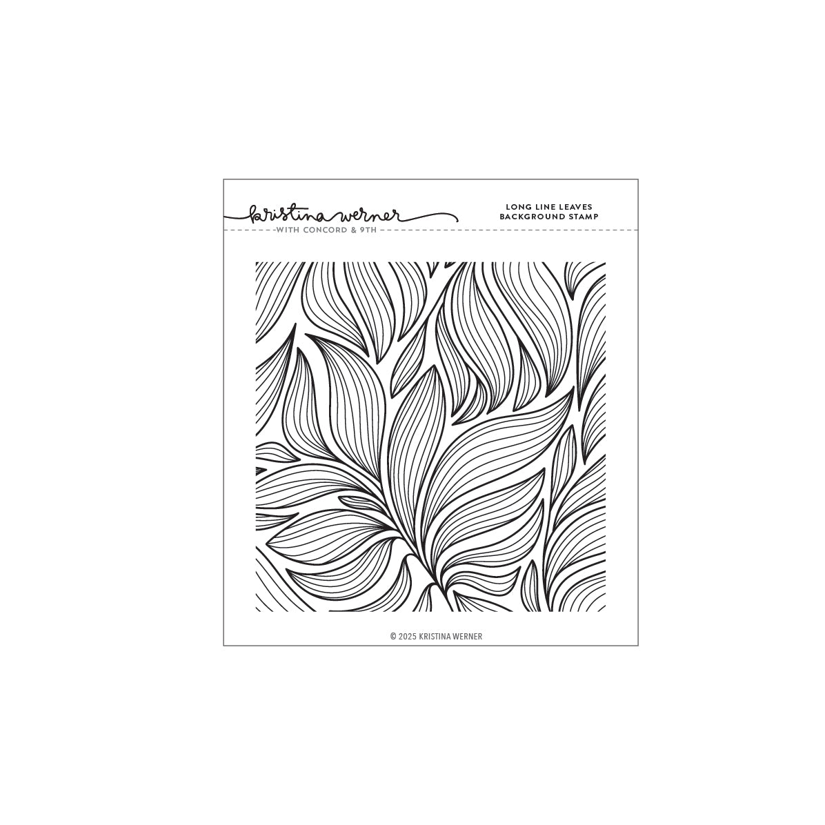 Long Line Leaves Background Stamp