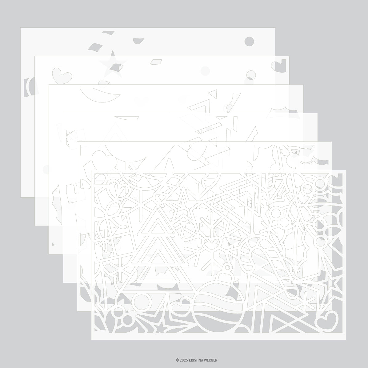 Holiday Icons Stencil Pack