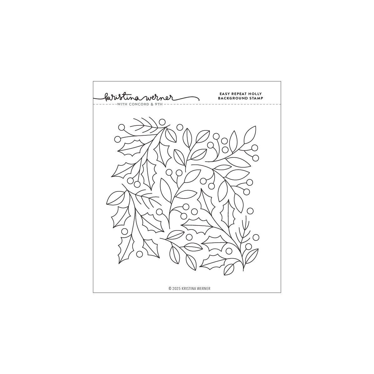 Easy Repeat Holly Background Stamp