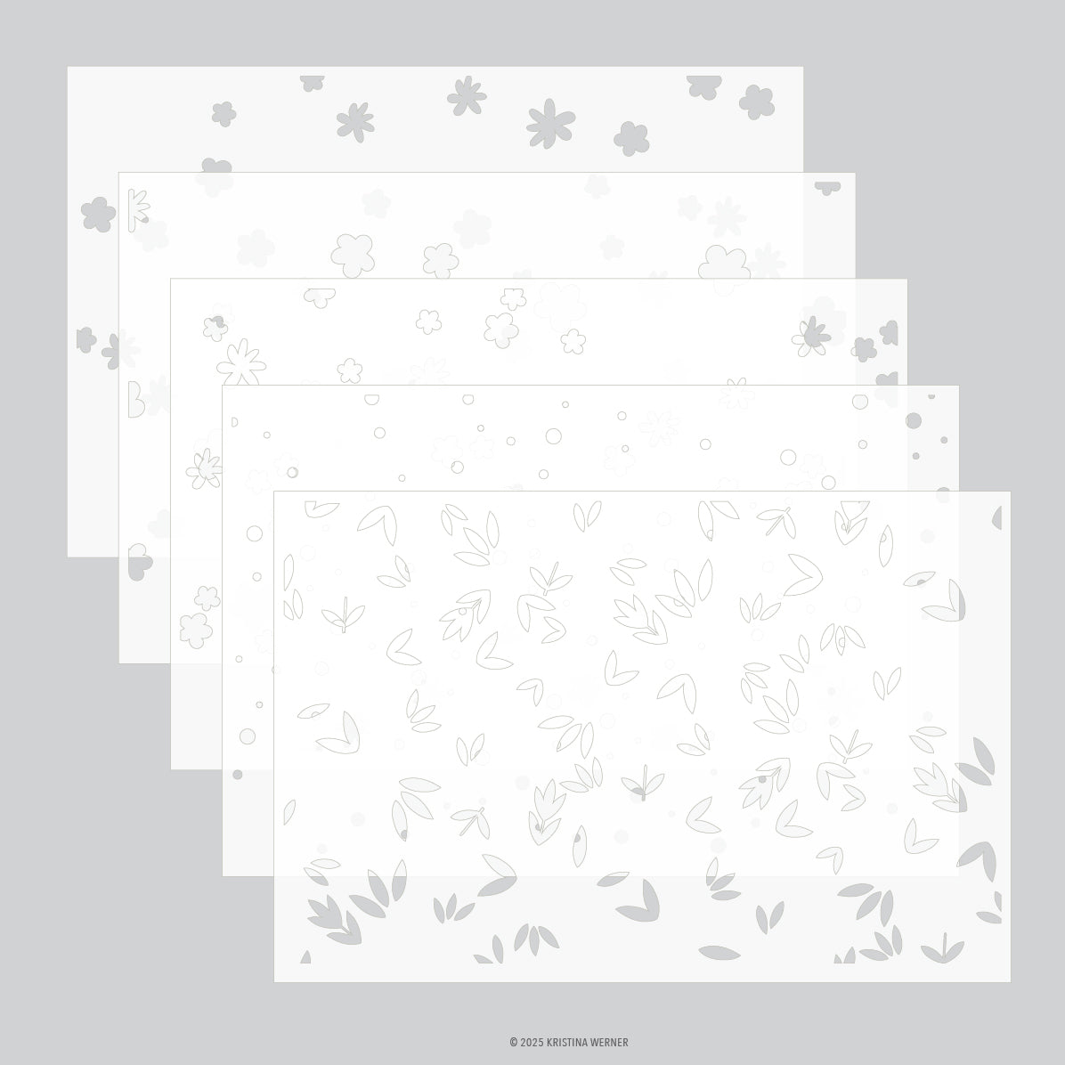 Bitsy Blooms Stencil Pack