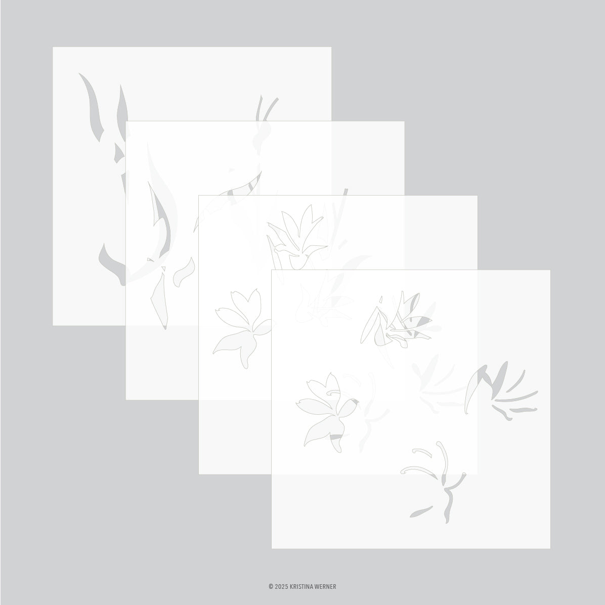 Long Line Lilies Stencil Pack
