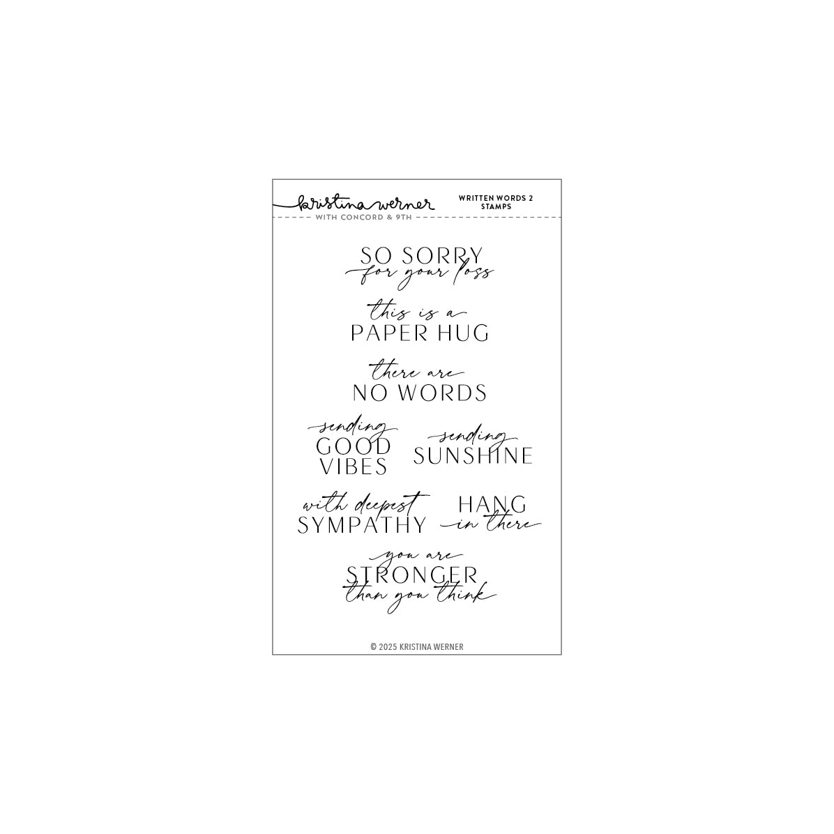 Written Words 2 Stamp Set