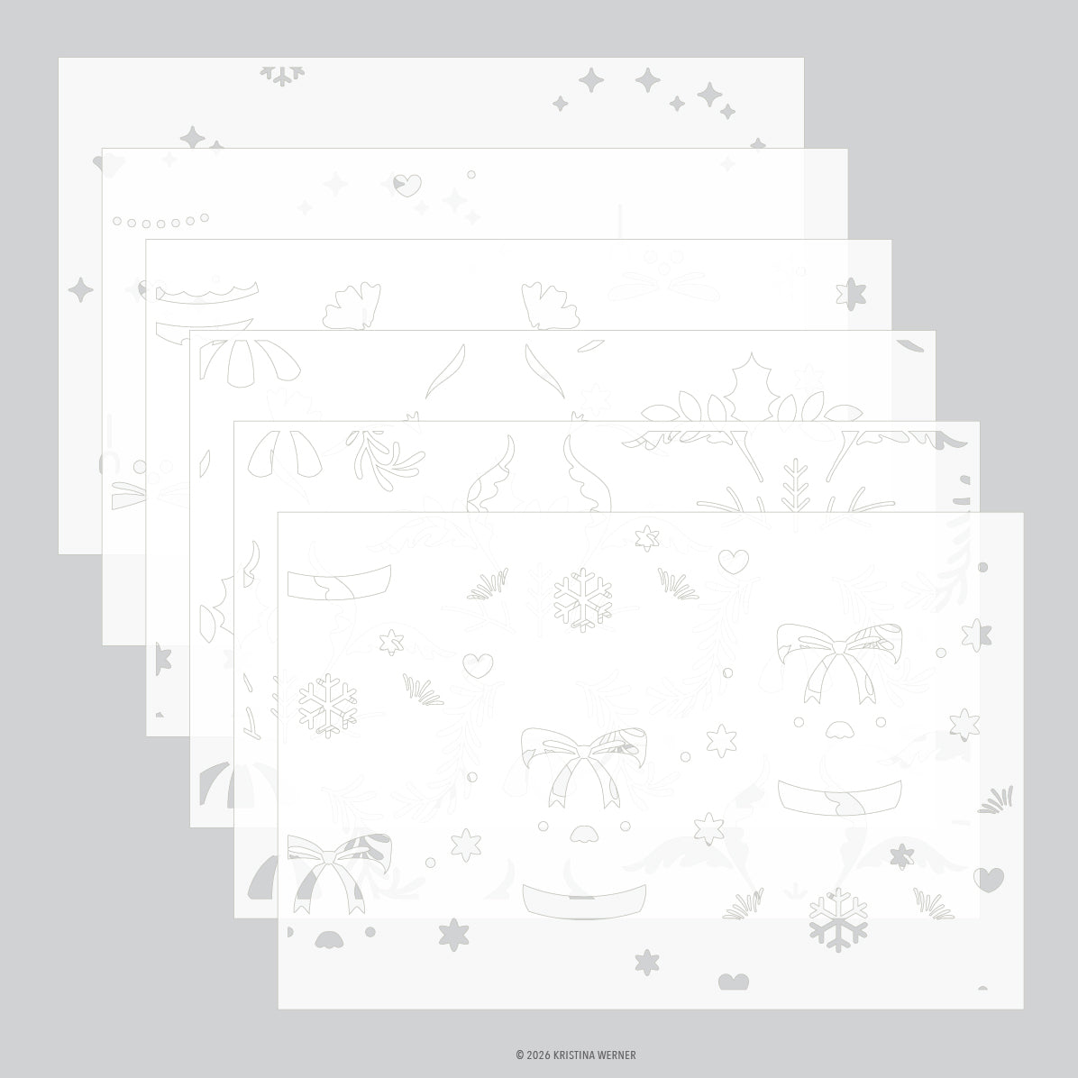 Ornamental Christmas Stencil Pack