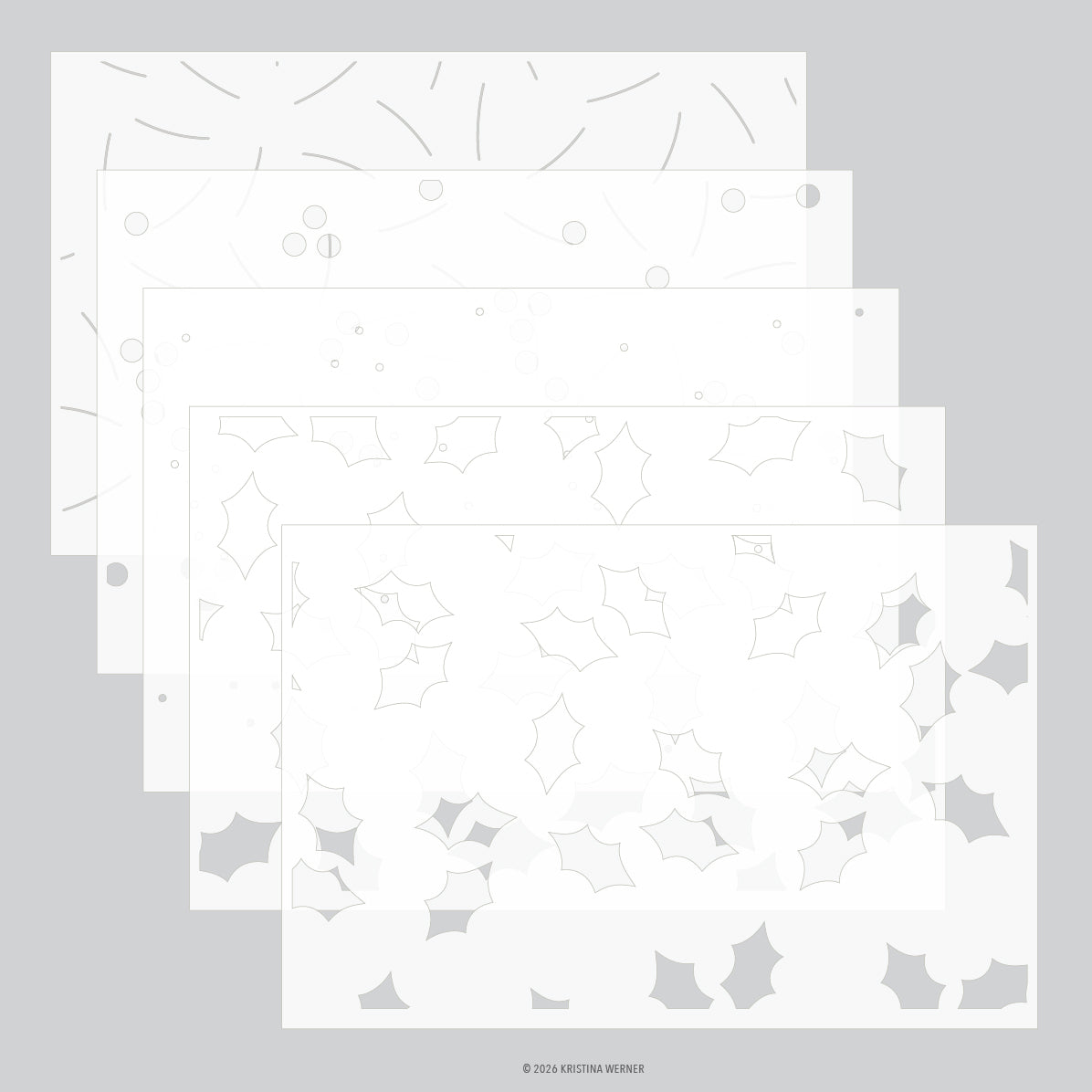 Merry Berries and Leaves Stencil Pack