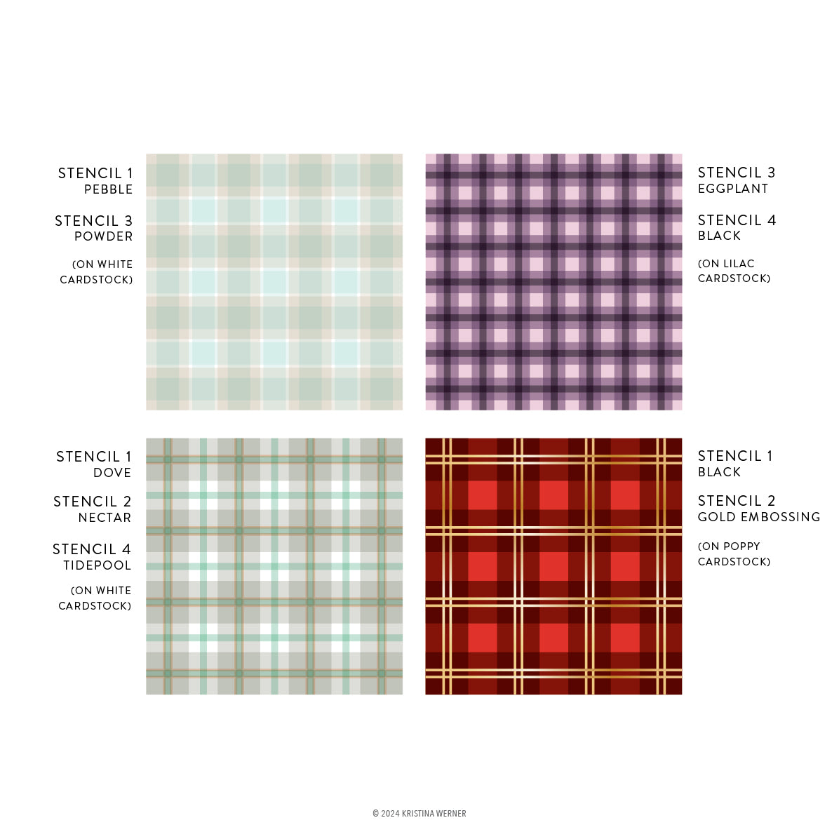 Layered Plaid Stencil Pack