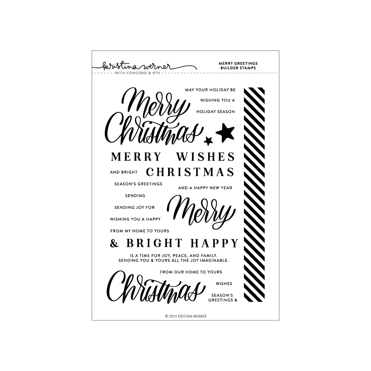 Merry Greetings Builder Stamp Set