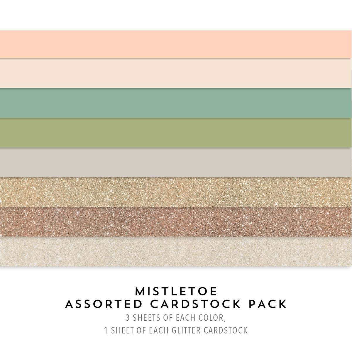 Mistletoe Assorted Cardstock Pack