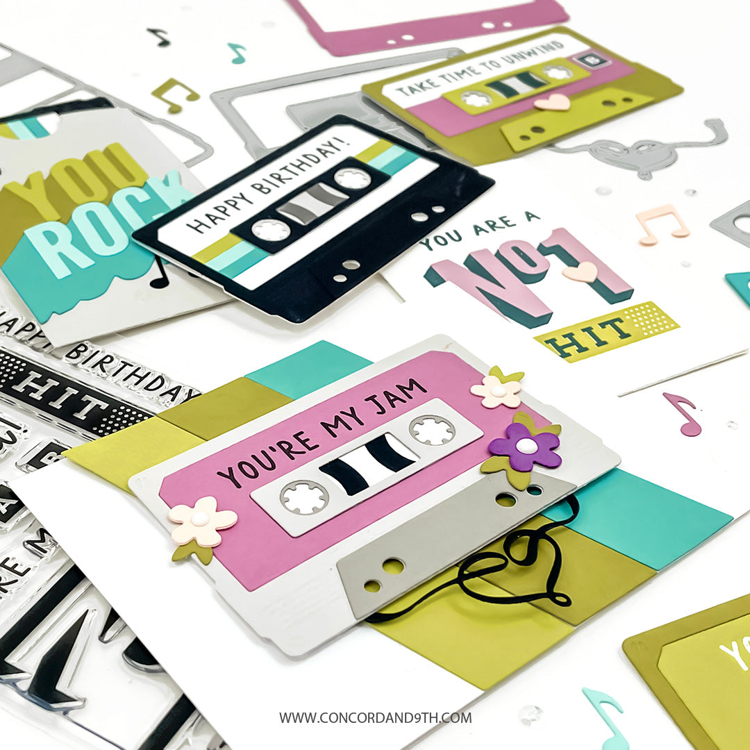 Mix Tape Rewind Stamp Set