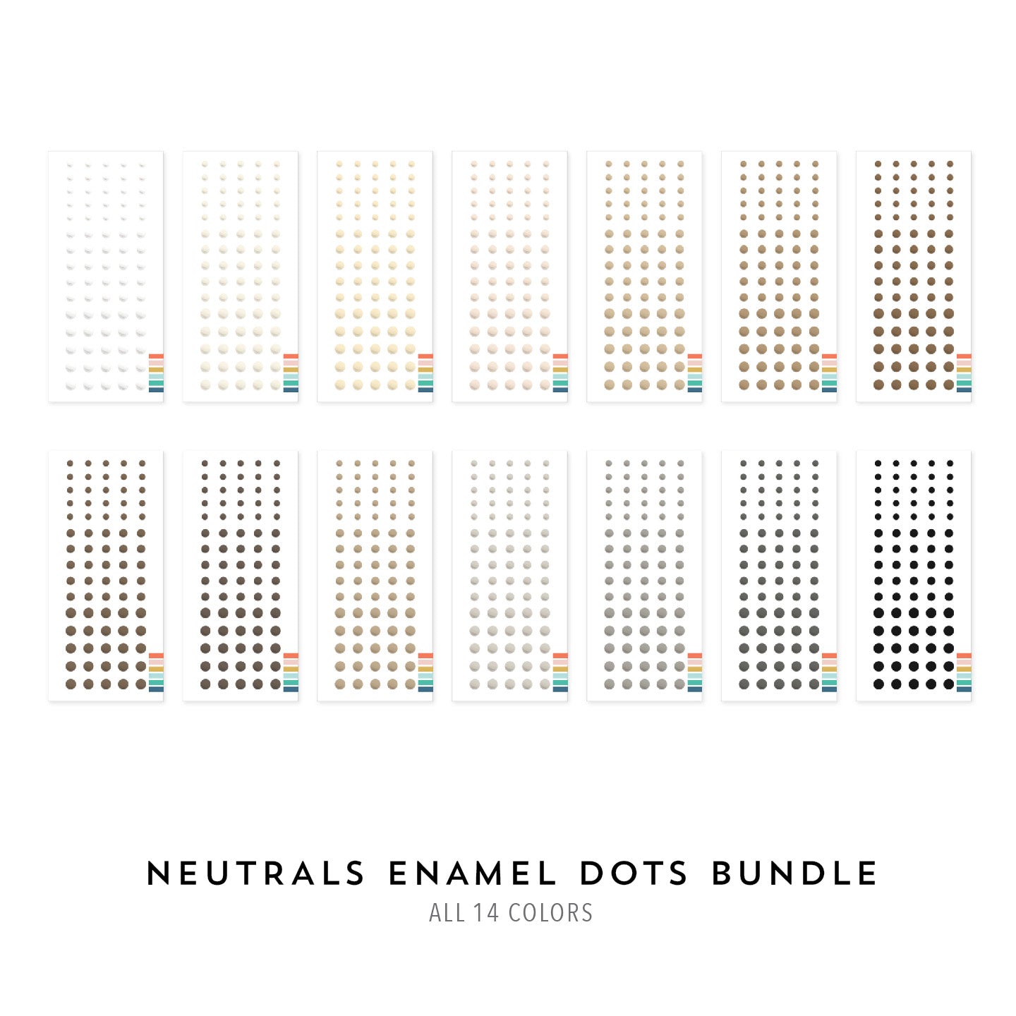 Neutrals Collection Enamel Dots Bundle