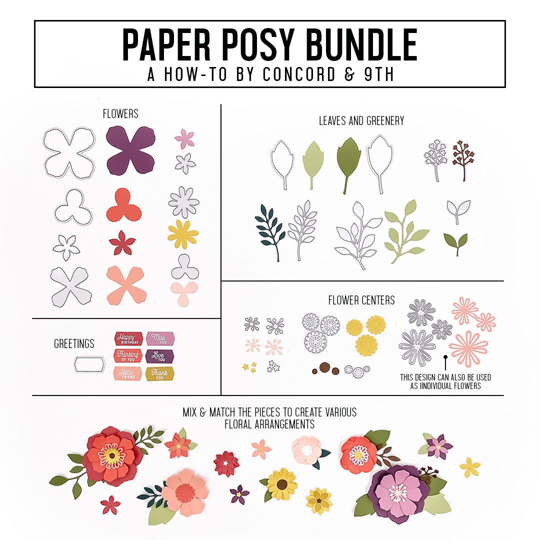 Paper Posy Embossing Folder
