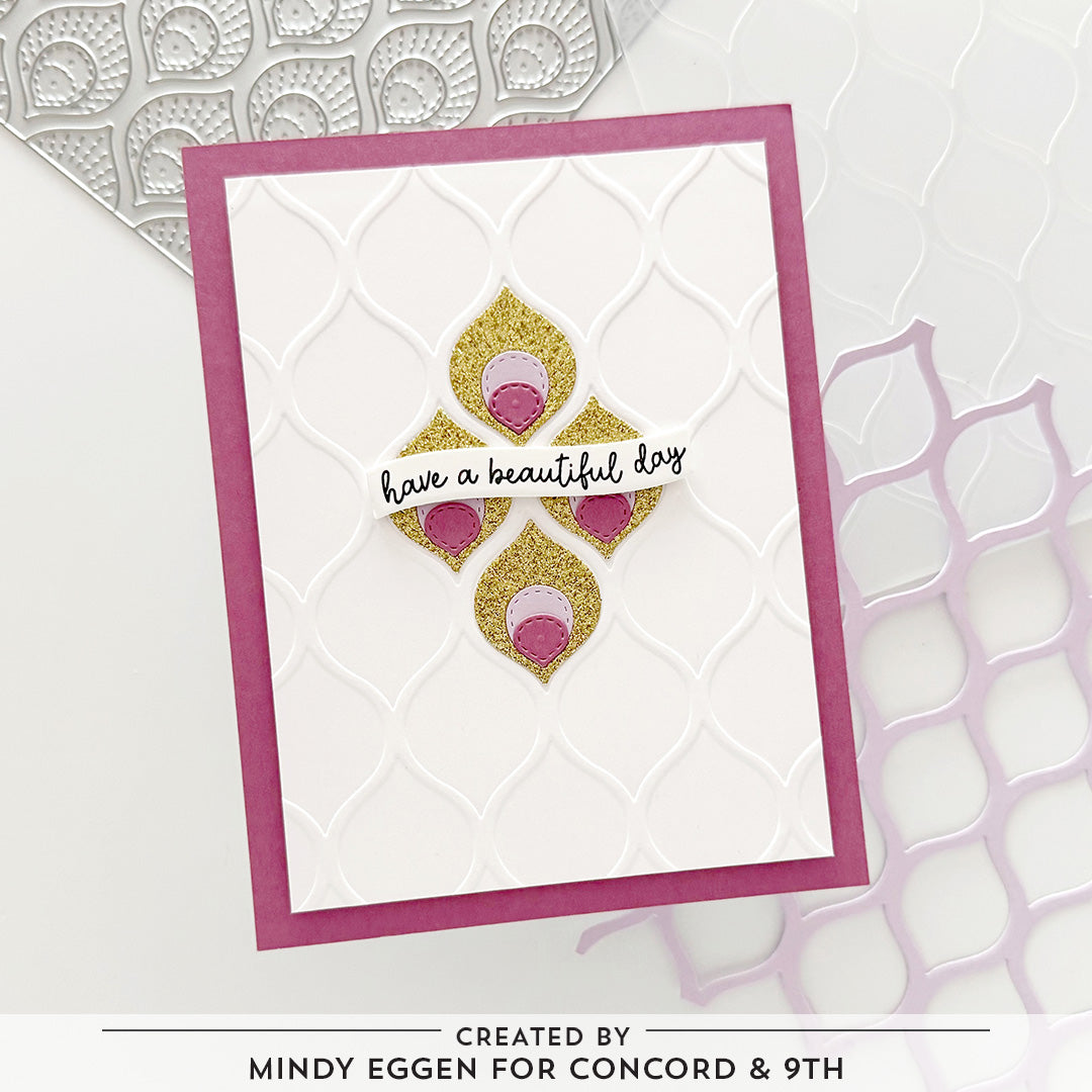 Patterned Peacock Embossing Folder