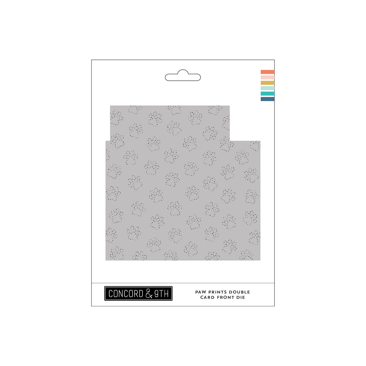 Paw Prints Double Card Front Die
