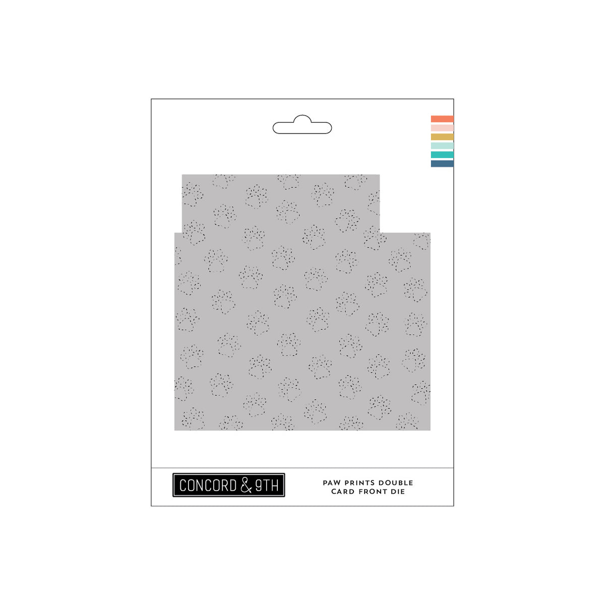Paw Prints Double Card Front Die