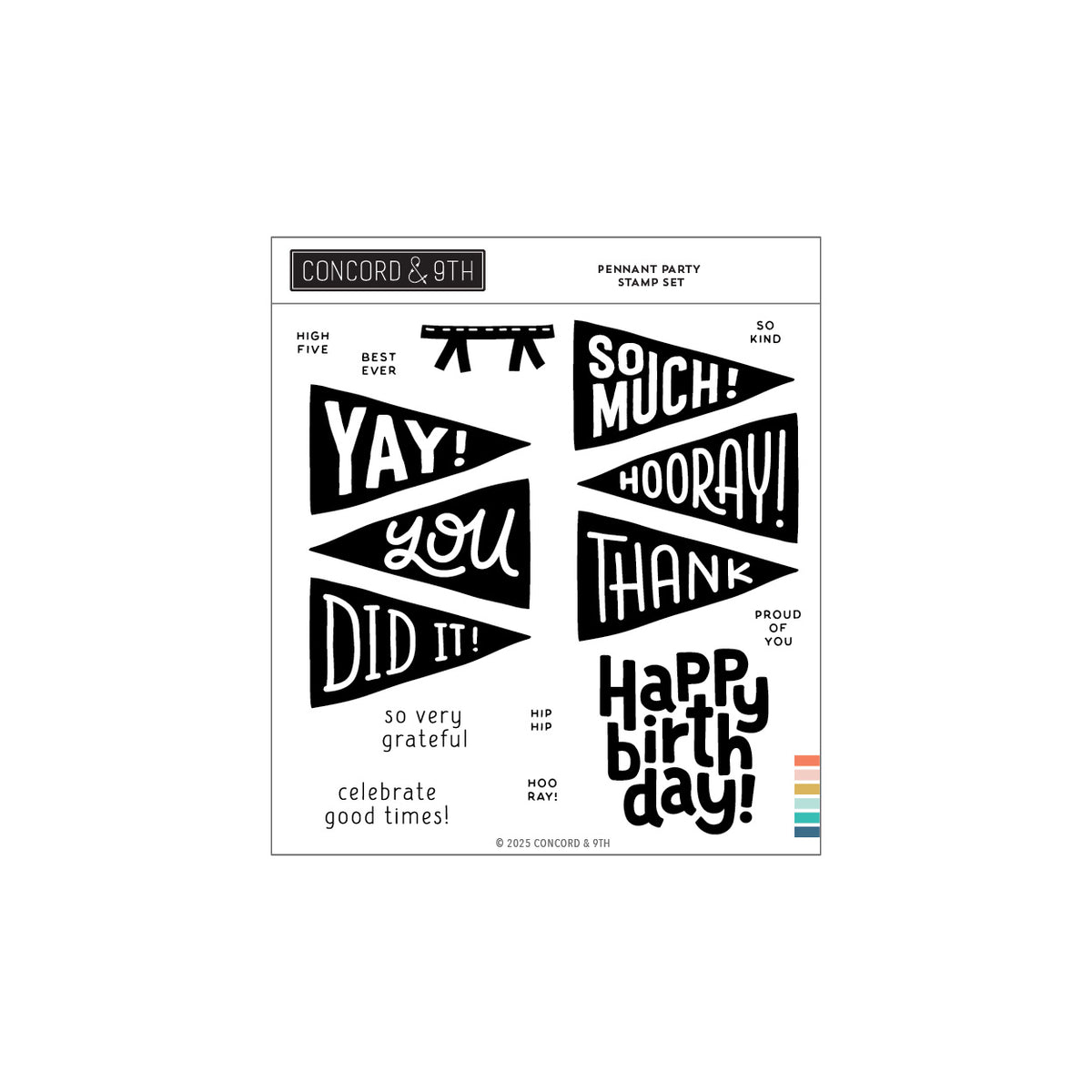 Pennant  Party Stamp Set