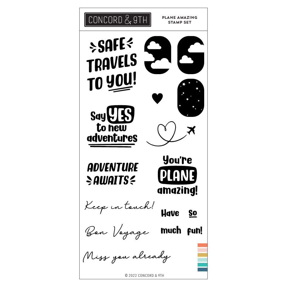 Juego de sellos con el avión más increíble