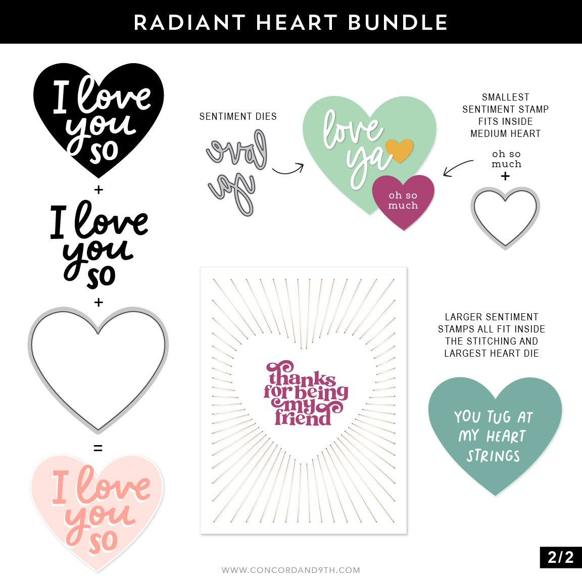 Radiant Heart Stamp Set