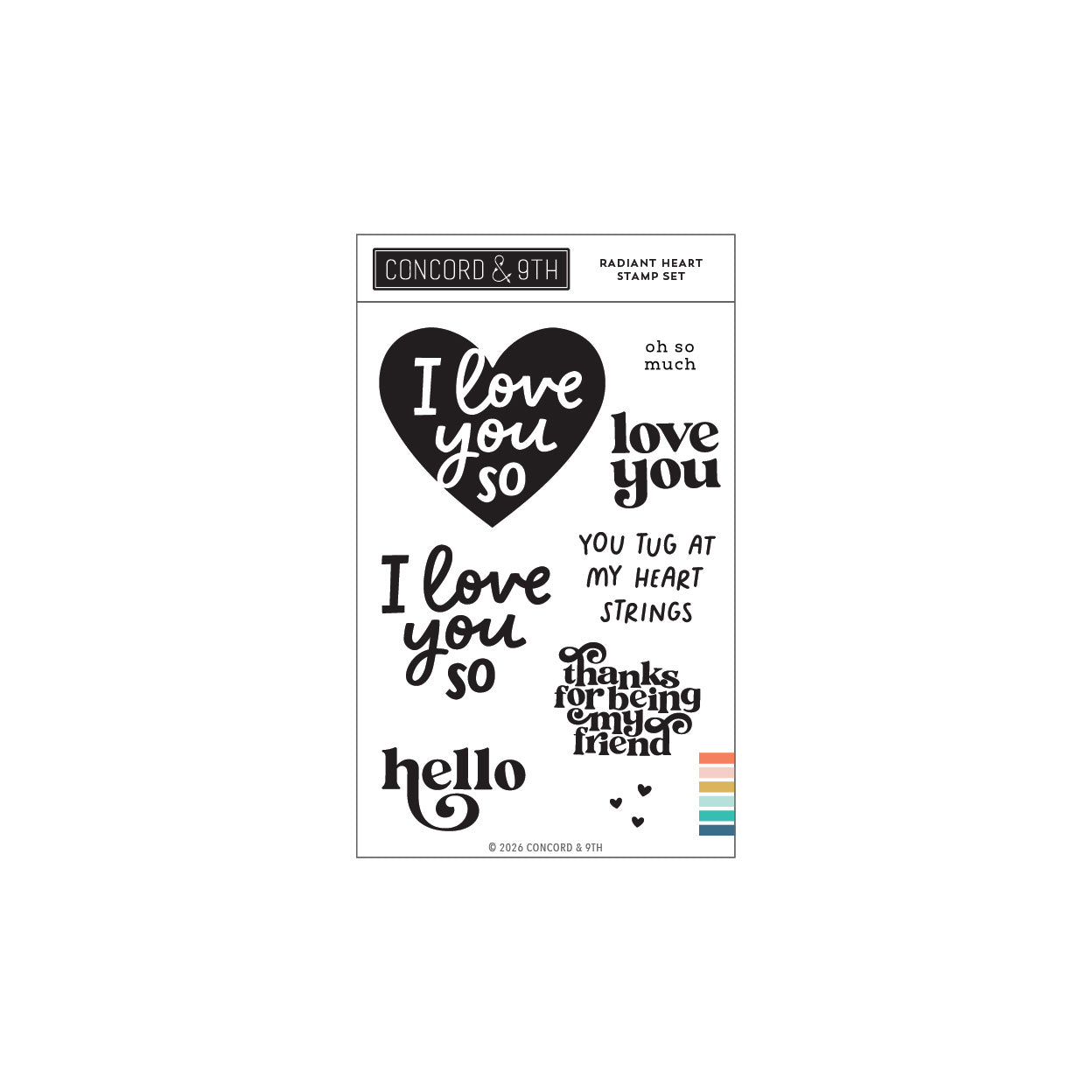 Radiant Heart Stamp Set