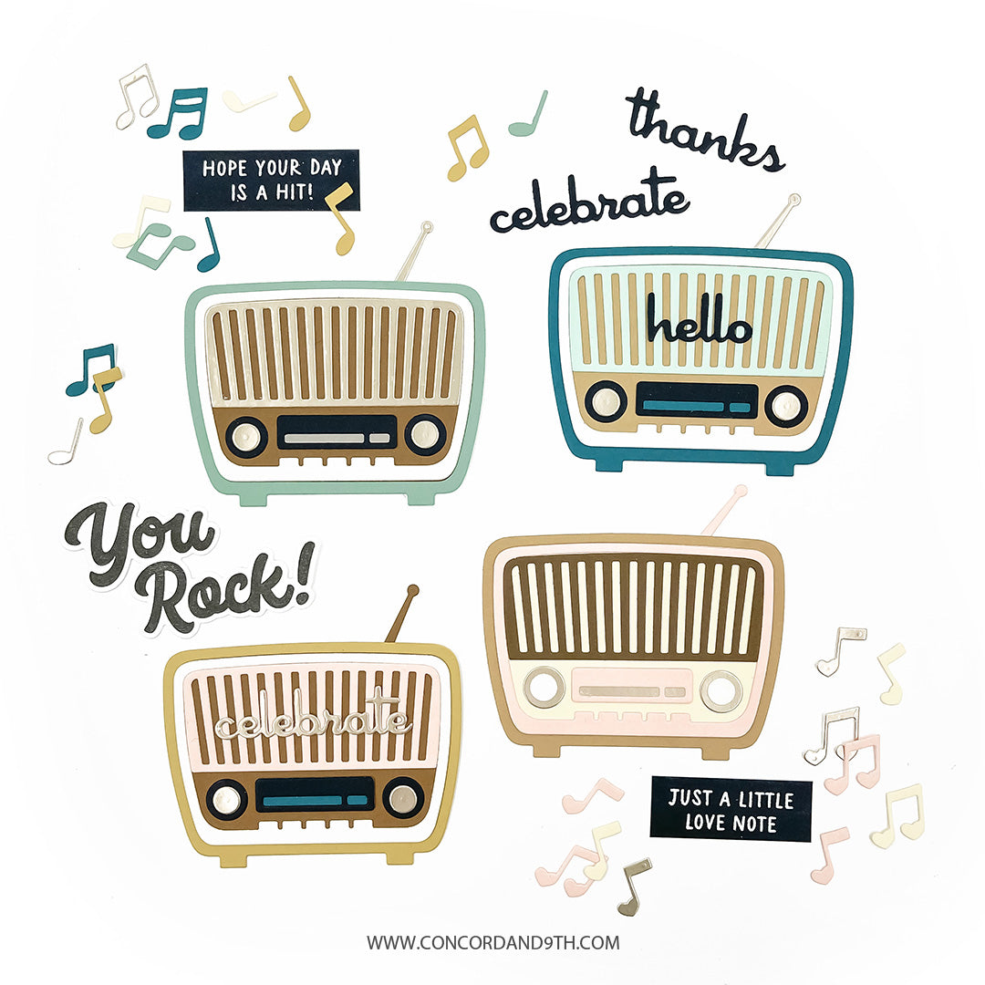 Retro Radio Stamp Set