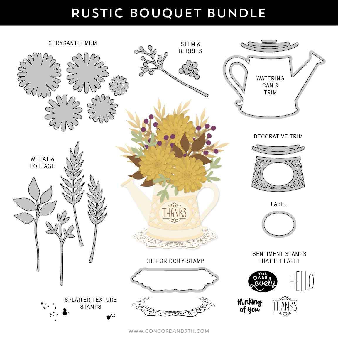 Rustic Bouquet Dies