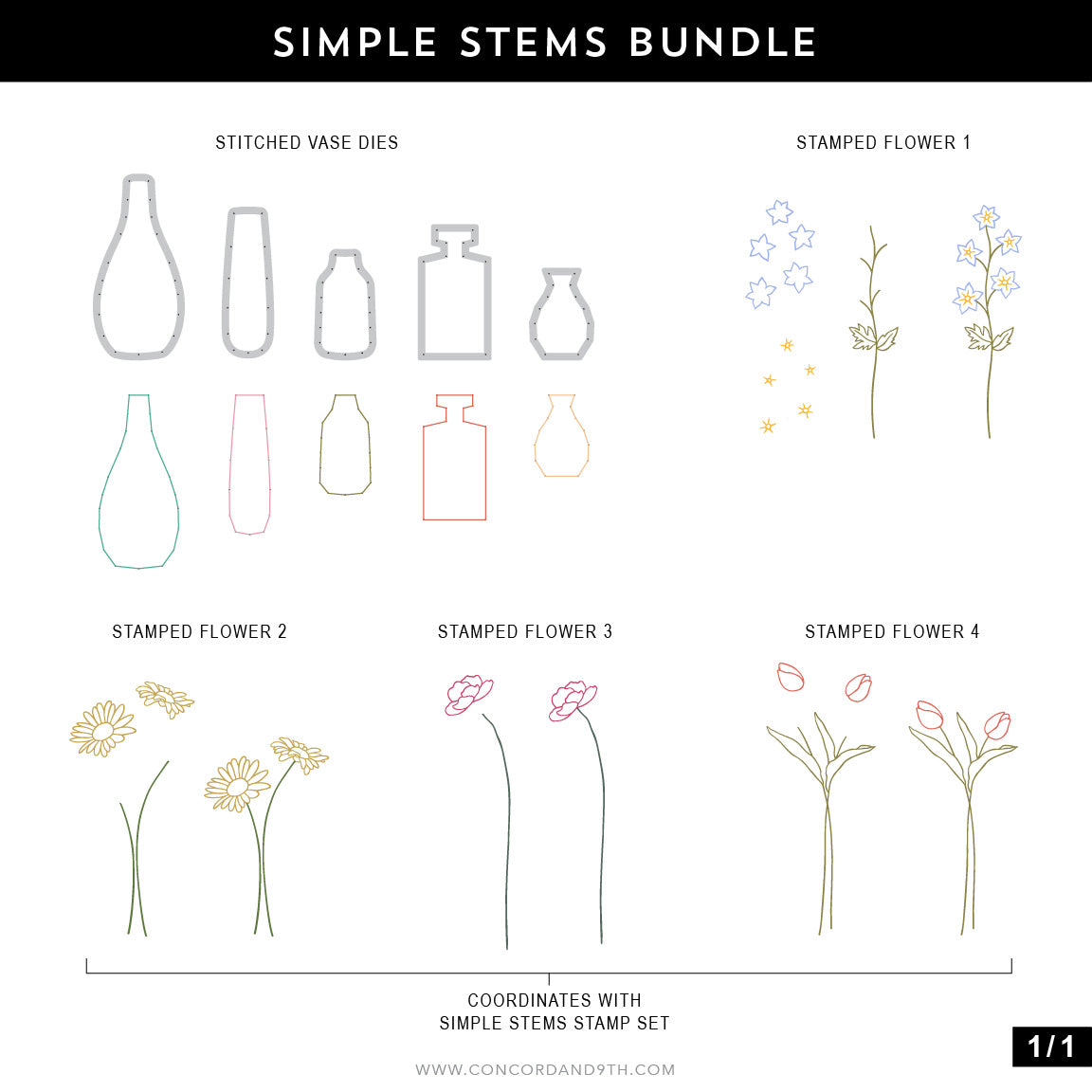 Simple Stems Piercing Dies