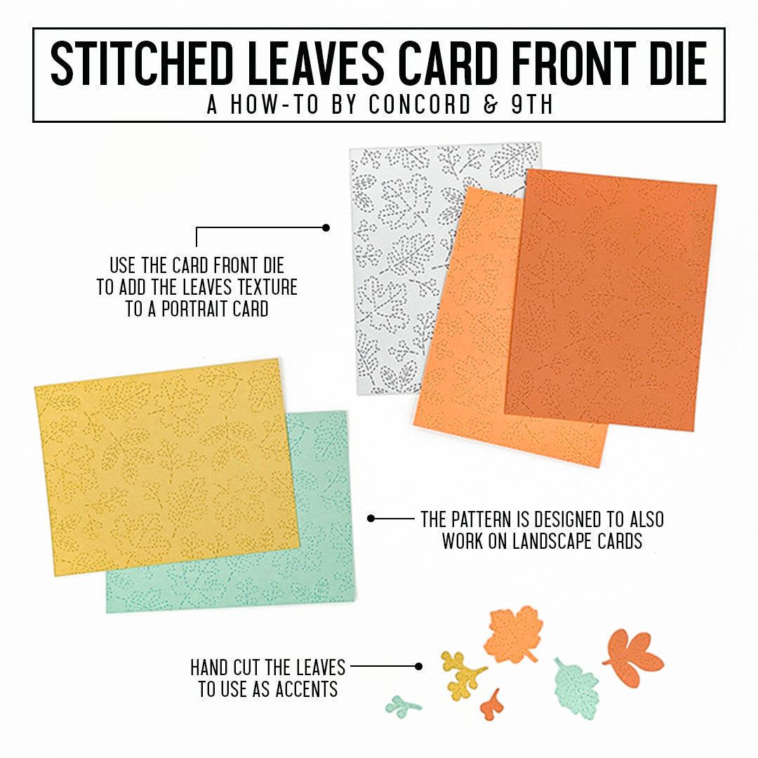 Stitched Leaves Card Front Die
