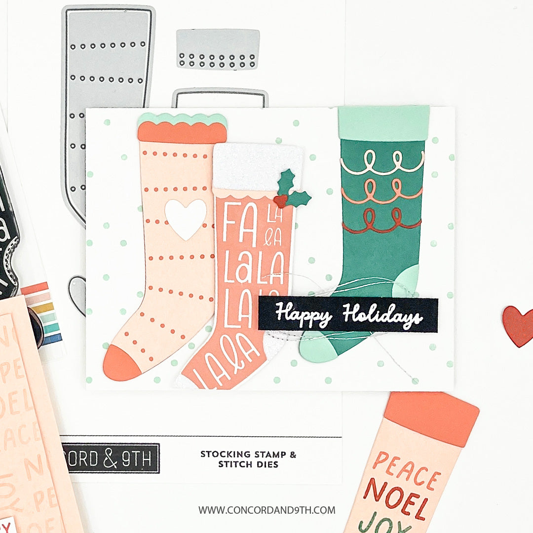 Stocking Stamp & Stitch Stamp Set