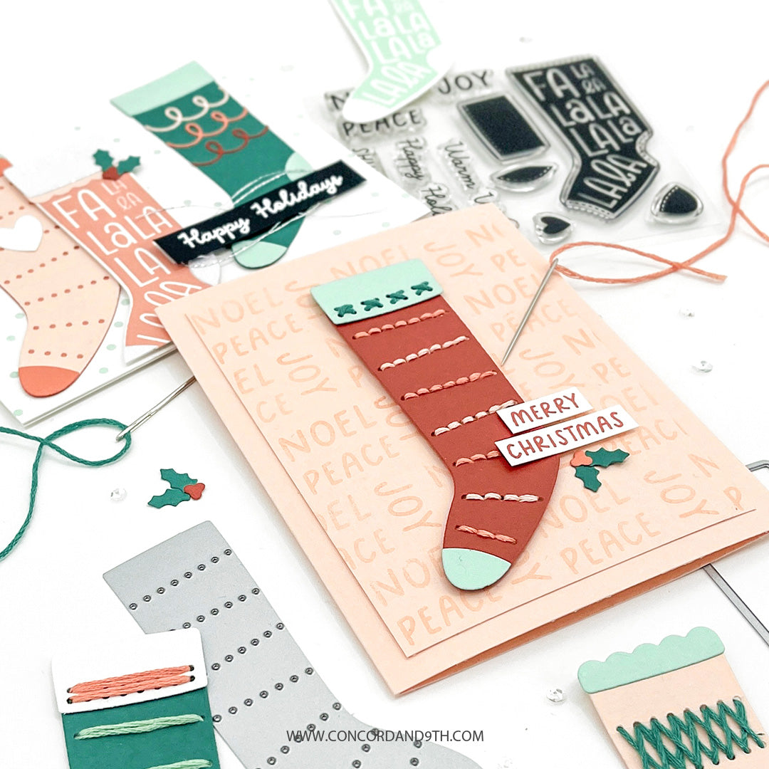 Stocking Stamp & Stitch Stamp Set