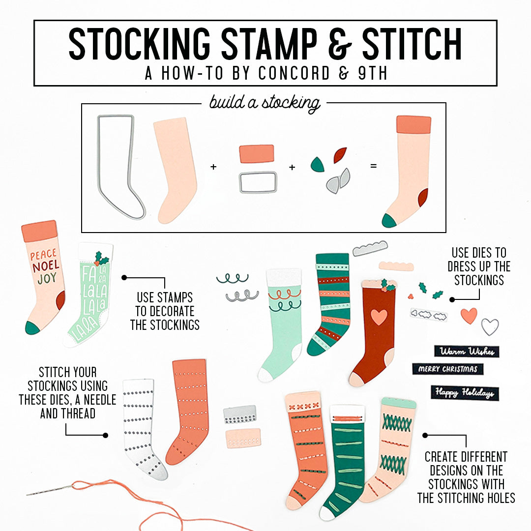 Stocking Stamp &amp; Stitch Dies