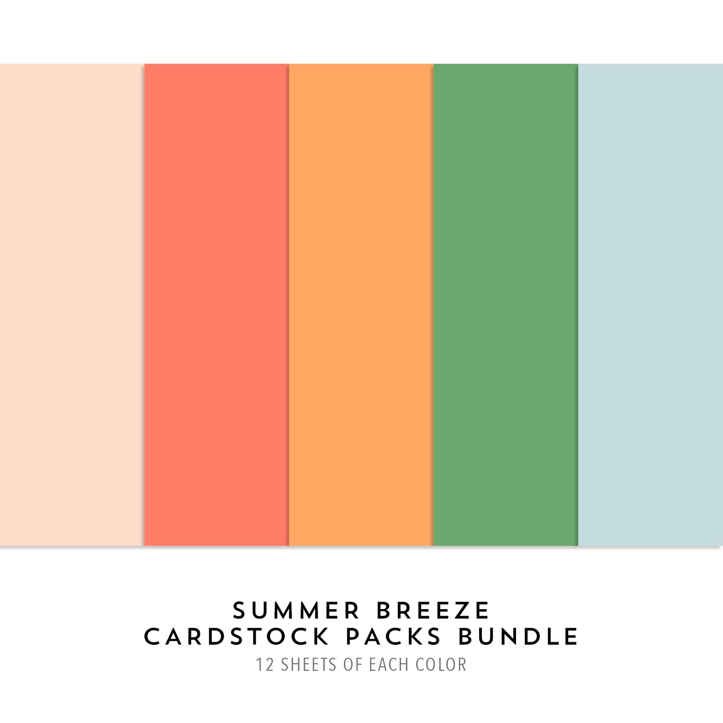 Summer Breeze Cardstock Packs Bundle