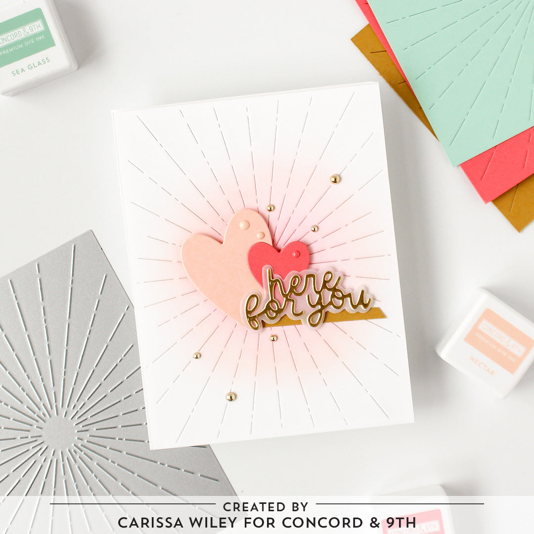 Troquel frontal de tarjeta Sunburst