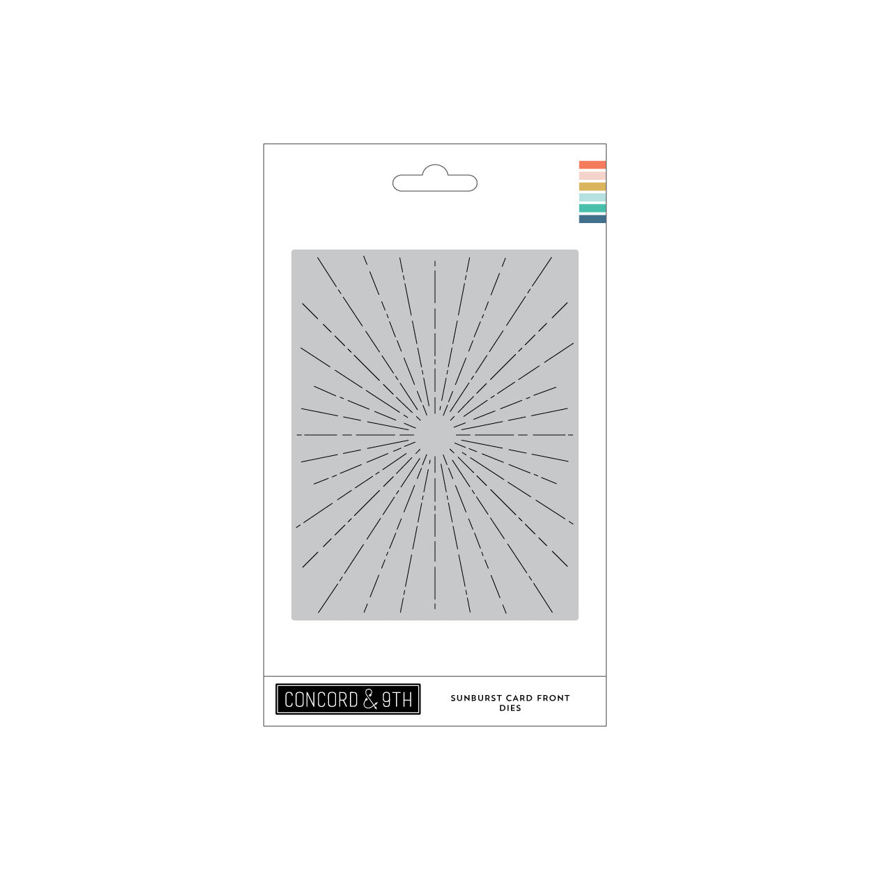 Troquel frontal de tarjeta Sunburst