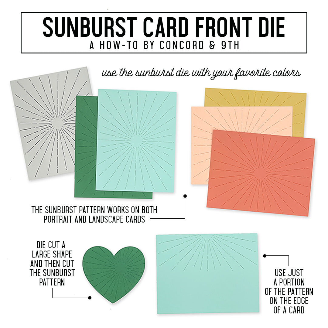 Sunburst Card Front Die