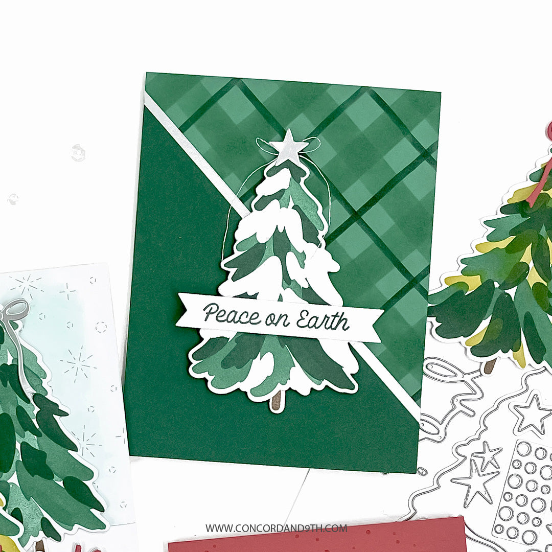 Triple-step Evergreen Stamp Set