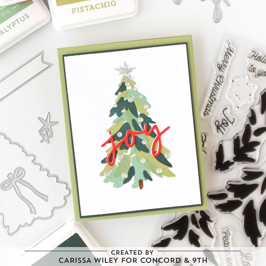 Triple-step Evergreen Stamp Set