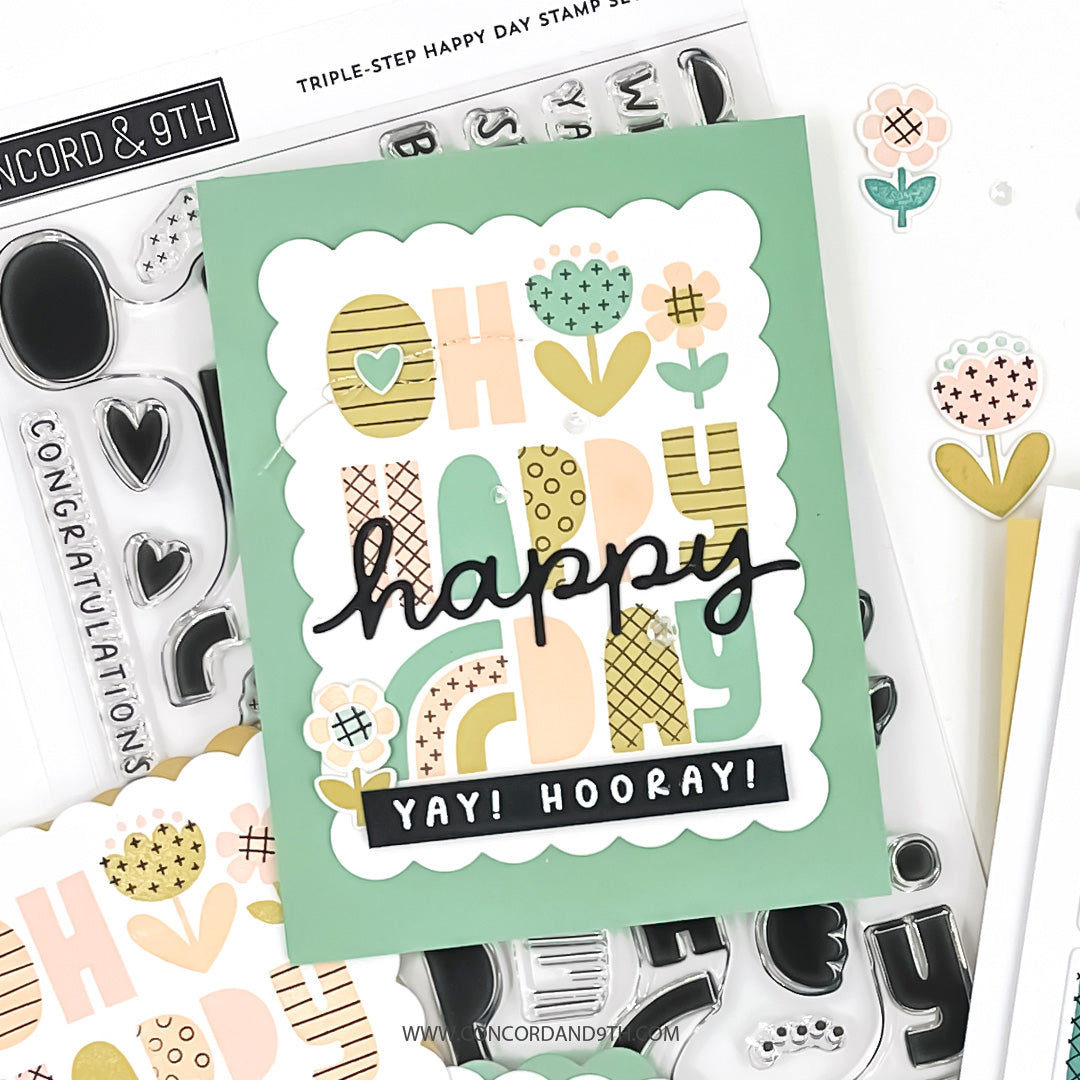 Triple-Step Happy Day Stamp Set