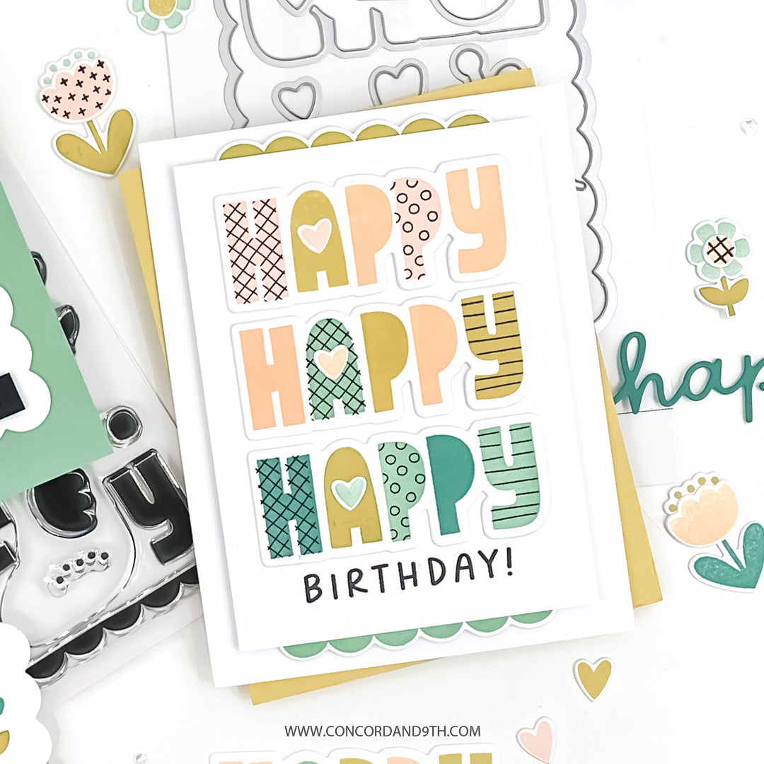 Triple-Step Happy Day Stamp Set