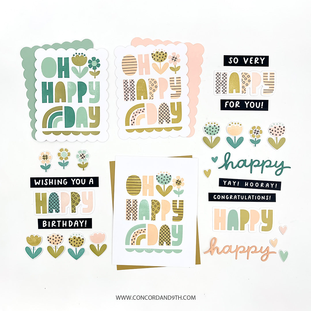 Triple-Step Happy Day Stamp Set