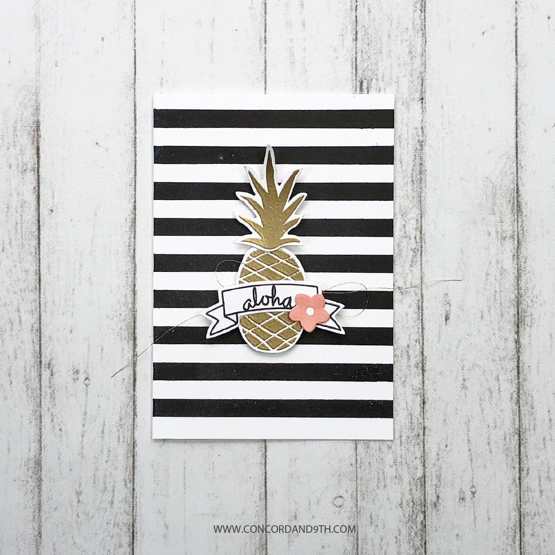 Juego de sellos Pop Art con forma de piña