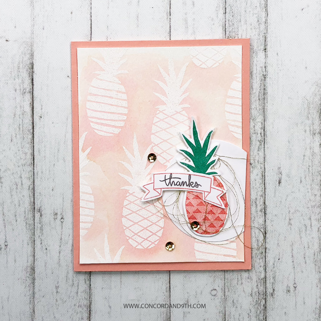 Juego de sellos Pop Art con forma de piña