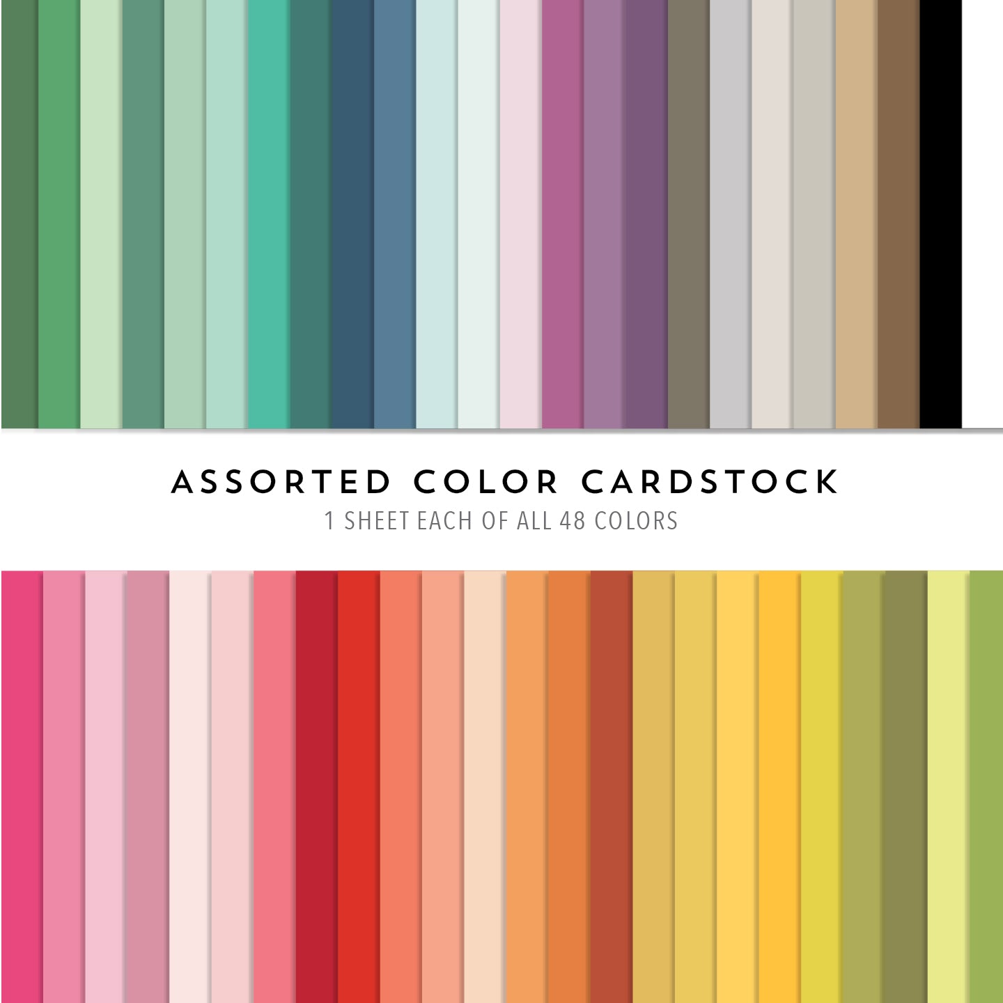 Cardstock: Assorted Color Pack (48 colors) - Concord & 9th