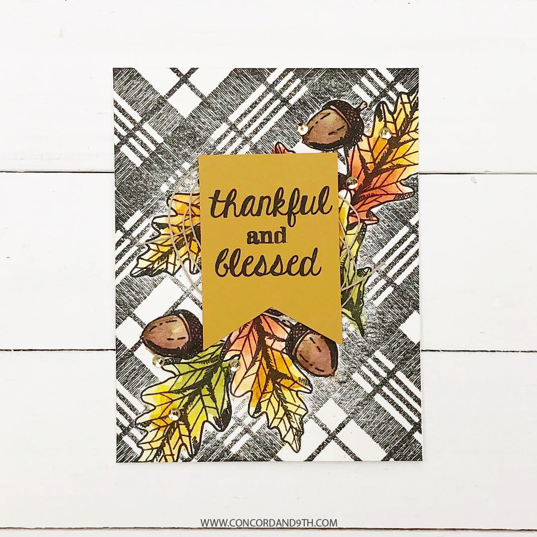 Woven Plaid Background Stamp Set