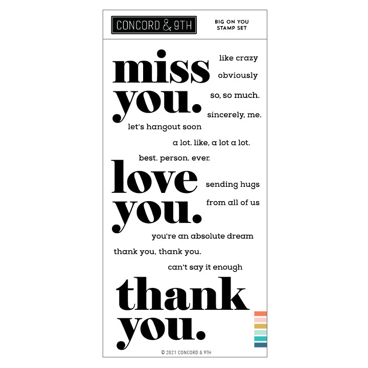 Juego de sellos Big On You