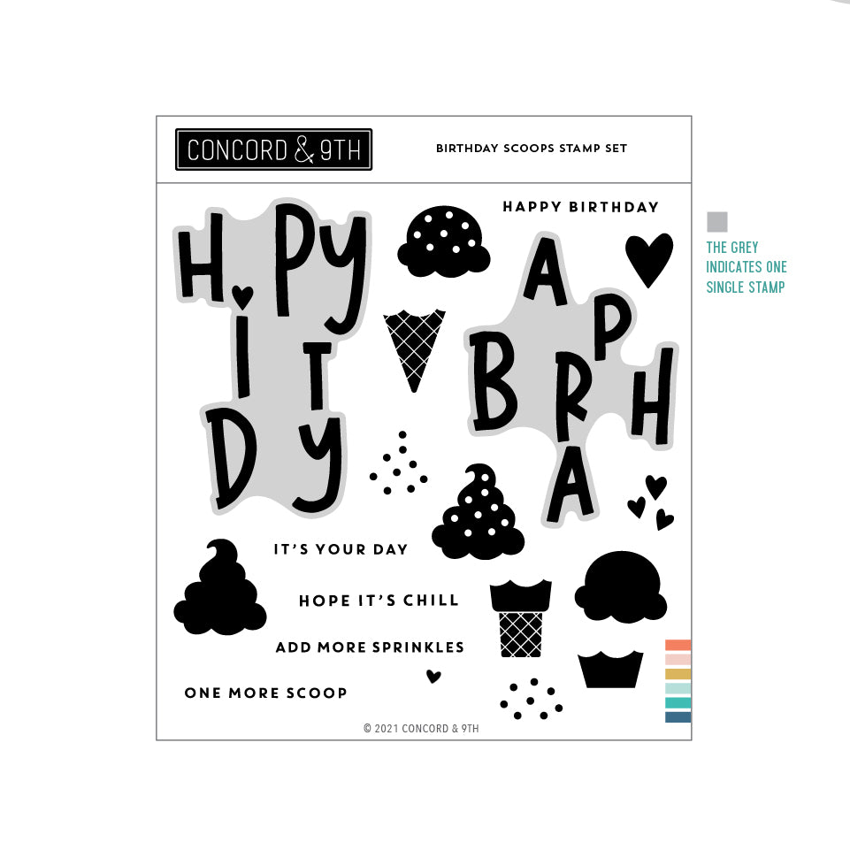 Birthday Scoops Stamp Set - Concord & 9th